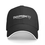 Cappellino da motociclista Triumph - Nero e bianco - Vignette | Boutique biker