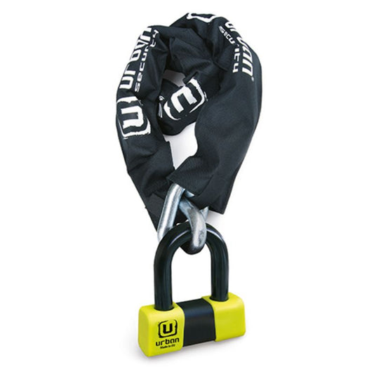 Chaîne antivol moto SRA Spin Urban 100cm compacte avec cadenas en acier trempé pour scooter ou moto