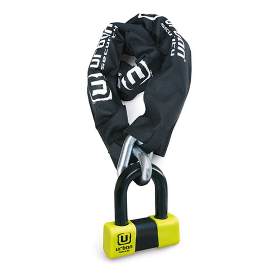 Chaîne antivol moto SRA Urban 120cm avec cadenas en acier trempé pour scooter ou moto