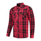 Chemise moto kevlar rouge noire homologuée CE avec protections