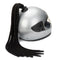 Couvre casque moto Predator noir avec dreadlocks, look agressif et fixation par ventouse, compatible tous casques