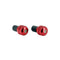 Embouts de guidon moto rouges moletés en aluminium Ø17 mm