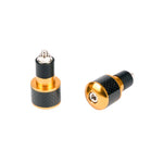 Estremità manubrio - 17 mm in carbonio nero e anodizzato giallo - Vignette | Boutique biker