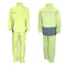 ensemble de pluie jaune imperméable pour moto avec bandes réfléchissantes haute visibilité, coupe unisexe et capuche intégrée