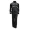 ensemble de pluie noir S-Line pour moto, imperméable unisexe avec bandes réfléchissantes et capuche intégrée, veste et pantalon