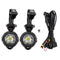 kit feux additionnels led moto avec supports et faisceau de câblage