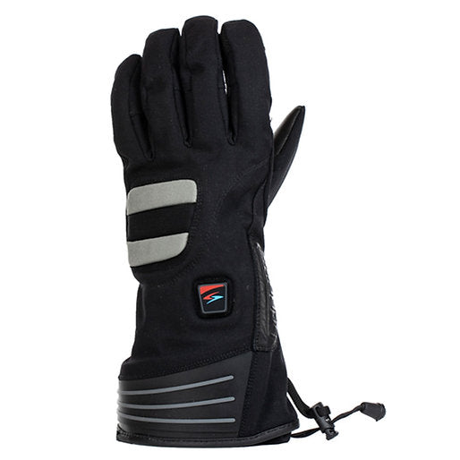 Gants chauffants moto gerbing xtreme textile imperméables avec paume cuir et bouton de chauffe