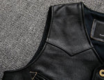 Gilet biker en cuir - Old vintage - Vignette | Boutique biker