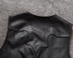 Gilet biker en cuir - Old vintage - Vignette | Boutique biker