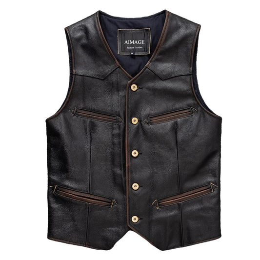 Gilet-biker-en-cuir-marron-veritable-marron-homme