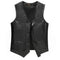 Gilet-biker-en-cuir-marron-vintage-noir