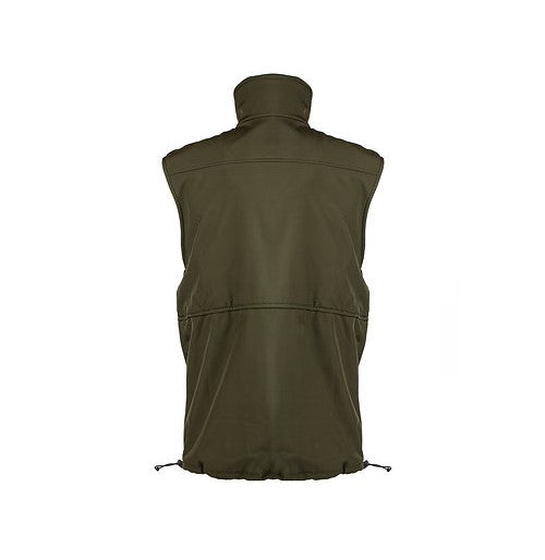 Gilet chauffant chasse gerbing softshell vert olive pour outdoor polaire