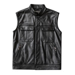 Gilet biker en cuir type SOA - Vignette | Boutique biker