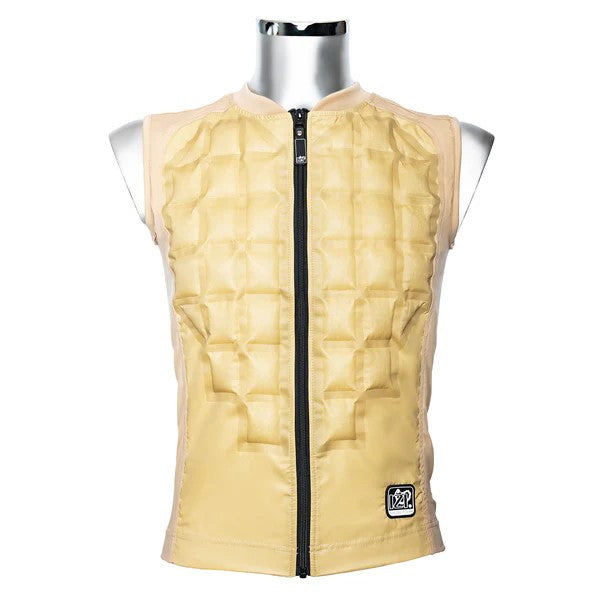 Gilet rafraîchissant hydrogel beige izi bodycooling refroidissement 72h homme femme moto sport été