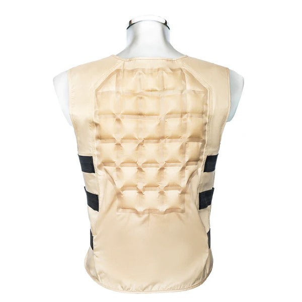 Gilet rafraîchissant beige homme femme Izi BodyCooling Hydrogel 05 chaleur