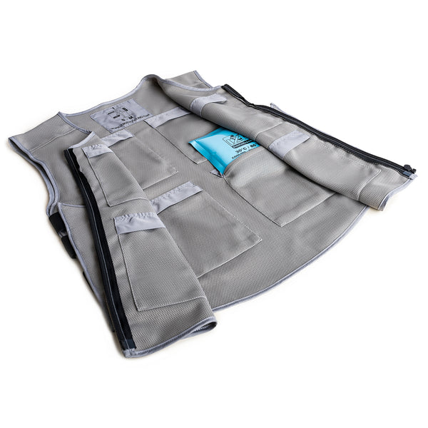 Gilet rafraîchissant professionnel ignifugé IZI PCM01 pour industrie homme et femme pads