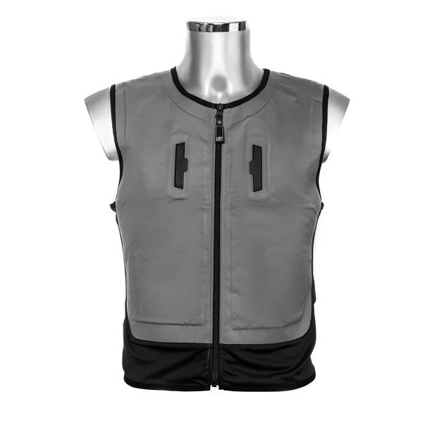 Gilet rafraîchissant moto Dry-Cool 10 gris pour homme et femme, technologie dry-cool, reste sec même activé, 72h de fraîcheur, IZI BodyCooling devant