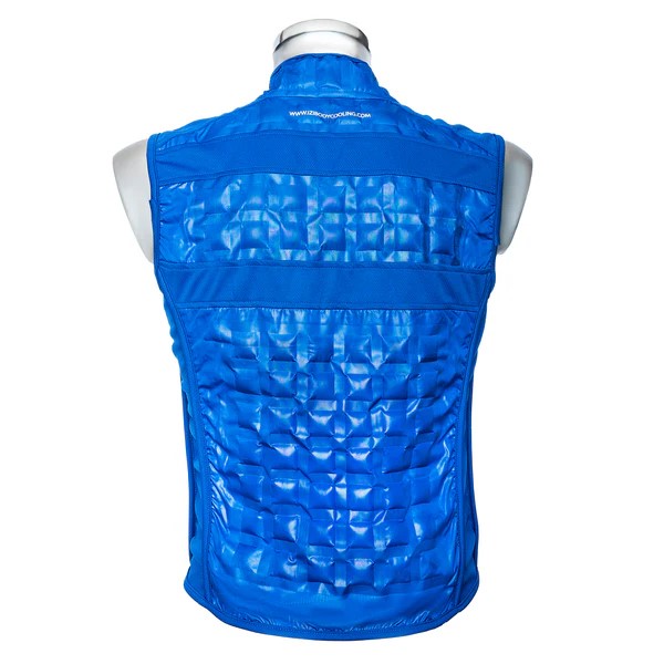 Gilet rafraîchissant sport hydrogel 13 bleu homme femme léger évaporation intense polyester