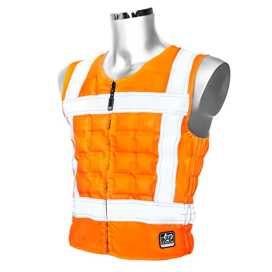 Gilet rafraîchissant orange haute visibilité pour travail en chaleur extrême