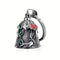 Clochette Guardian Bell pour moto avec rose rouge et feuillage vert en relief