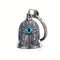 Clochette Guardian Bell œil bleu et croix grise pour motard protecteur
