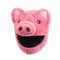 Housse de casque moto en forme de cochon rose en peluche, accessoire drôle et fantaisie pour casque intégral