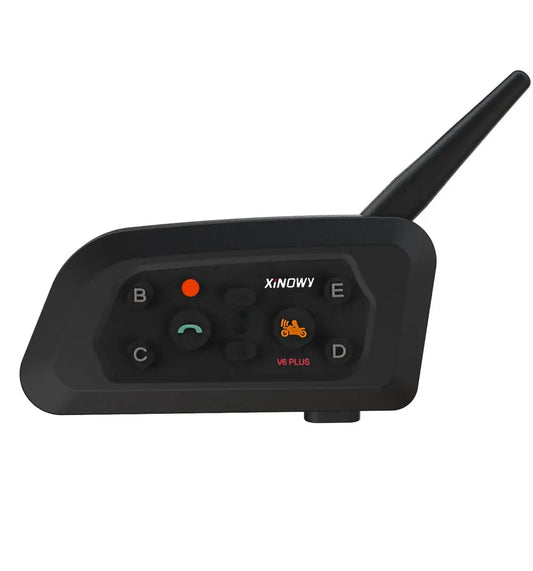 Intercom moto V6 Plus Bluetooth 5.1, portée 1200 mètres, jusqu’à 6 motards connectés, son HD avec réduction de bruit, étanche