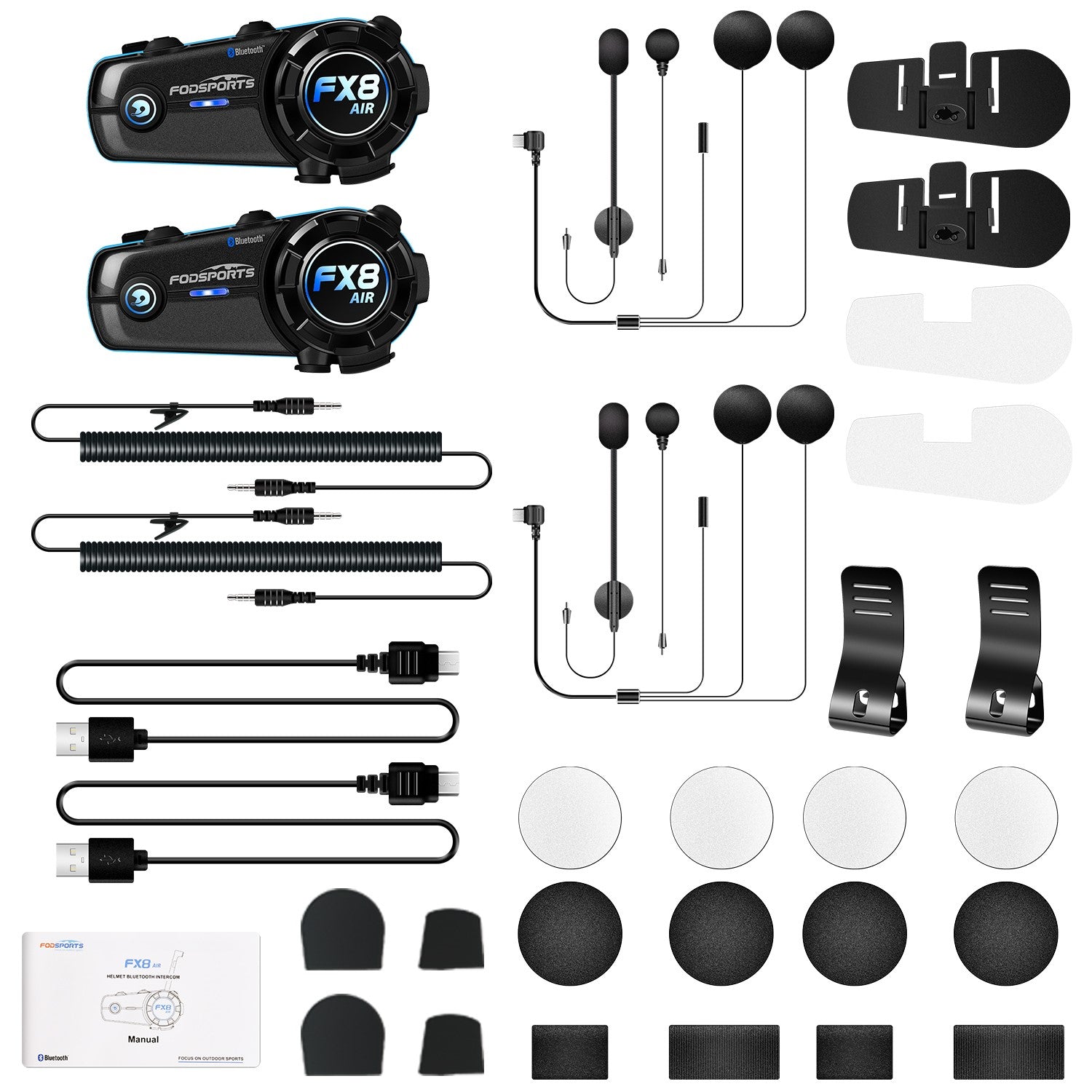 kit complet Intercom pour casque de moto