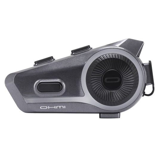 Intercom moto Asmax Ohmi D9 Bluetooth 5.4 étanche IPX7, 6 motards connectés, compatible tous casques