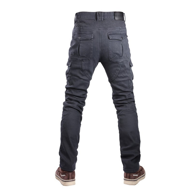Pantalons Cargo Jean Moto Grande Taille Homme Jean Moto Gris En