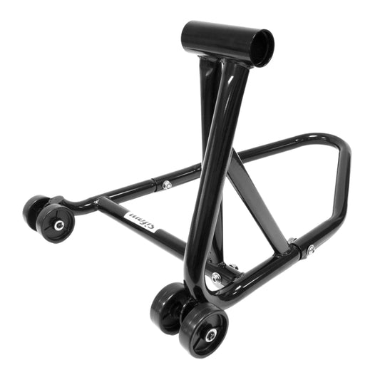 lève moto arrière monobras gauche pour motos sportives, support stable avec roulettes, élévation facile pour entretien chaîne et roue arrière