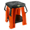 lève moto Cycra orange en composite, support 220 kg, plateau caoutchouc antidérapant, poignées intégrées, pieds larges pour stabilité optimale
