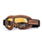 masque moto marron marko protection uv écran jaune anti-rayures