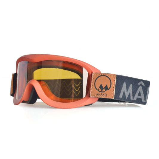 masque moto vintage marko replica bordeaux écran jaune pour casque jet ou intégral