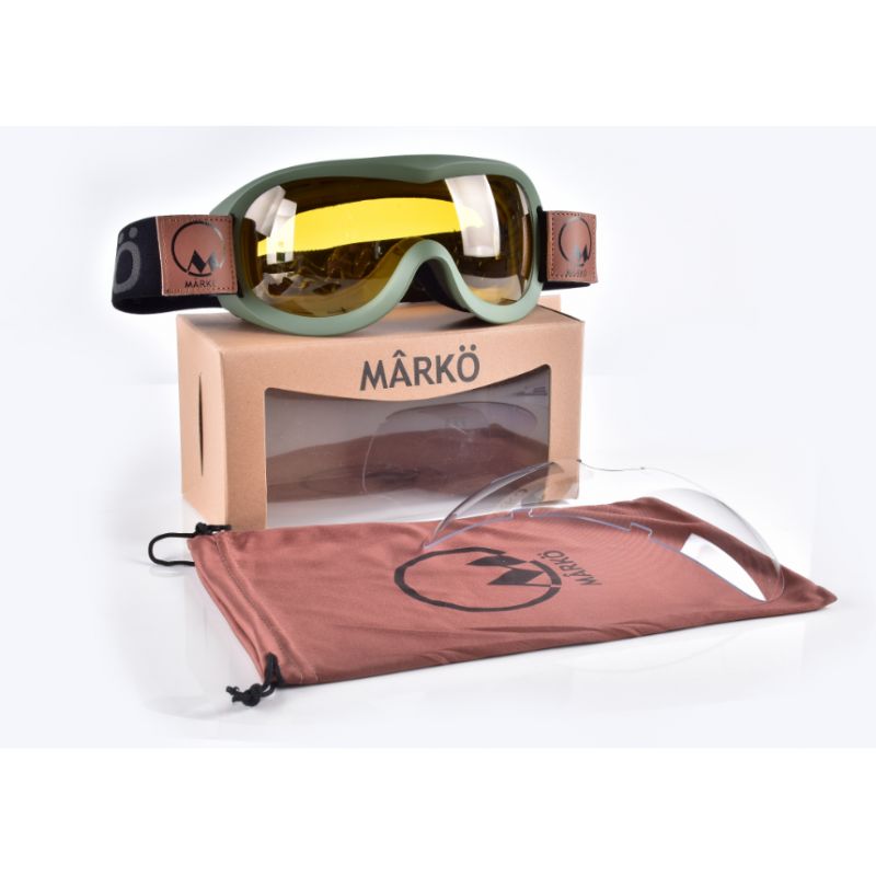 Lunette-moto-marko-replica-kaki-branding