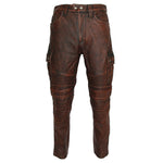 Pantaloni da motociclista in pelle da uomo - Vignette | Boutique biker