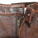 Pantaloni da motociclista in pelle da uomo - Vignette | Boutique biker