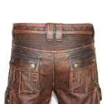 Pantaloni da motociclista in pelle da uomo - Vignette | Boutique biker