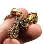 Pendentif moto - Ghost rider dorée - Vignette | Boutique biker