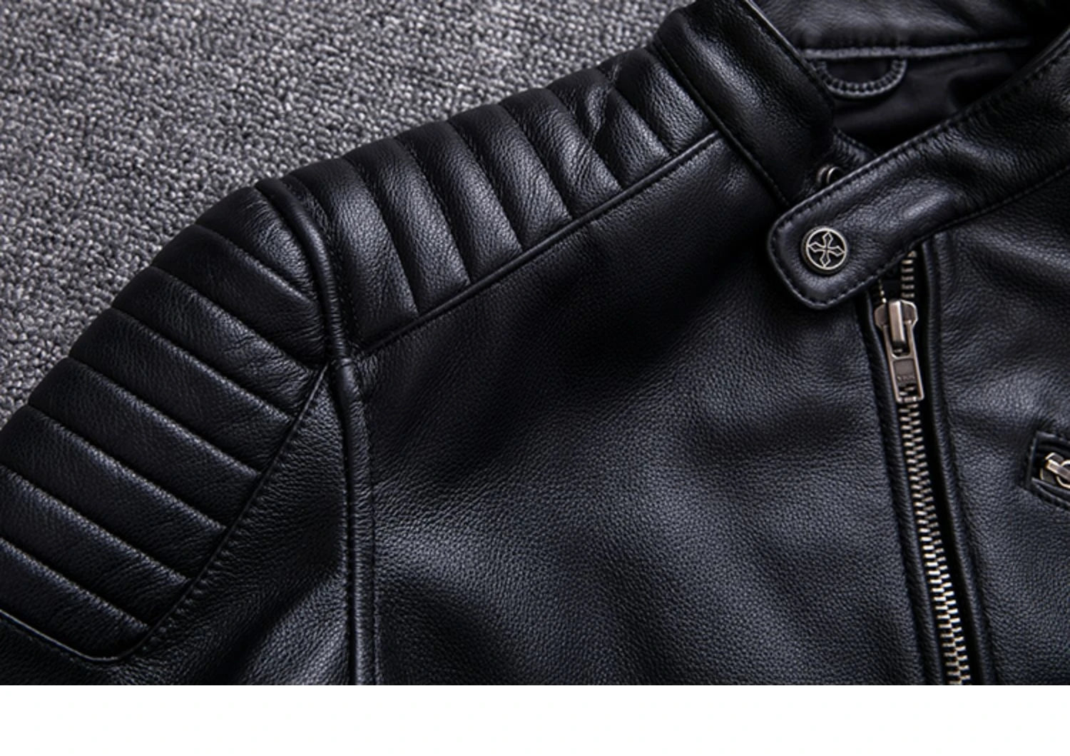 Perfecto-noir-en-cuir-pour-homme-modernes-epaule