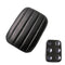 Pouf arrière moto à rayures verticales noires, fixation ventouse, selle passager pour moto custom ou vintage
