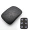 Pouf moto noir avec croix biker en relief et ventouses pour installation rapide sur garde-boue