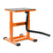 repose moto cross orange en acier renforcé, plateau antidérapant caoutchouc, hauteur réglable 30 à 39 cm, charge max 160 kg