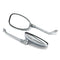 Rétroviseur moto vintage chrome forme ovale pour custom ou roadster classique