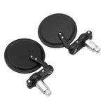 Specchietti rotondi neri per moto con attacco al manubrio - Vignette | Boutique biker