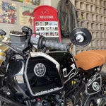 Specchietti per moto con estremità del manubrio rotonde - Vignette | Boutique biker