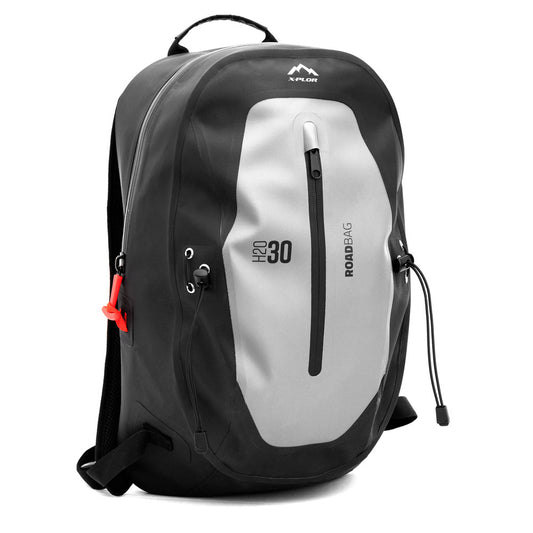 Sac à dos moto waterproof 30L IPX7 en TPU 600D, avec sangles confortables, valve d’extraction et logos réfléchissants