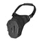 Sacoche de jambe moto homme noire étanche en PU et nylon 420D, design ergonomique avec sangles ajustables, idéale pour transporter smartphone, portefeuille et clés en toute sécurité.