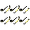 Coffret 6 sangles moto à cliquet et autobloquantes Myra noir/jaune