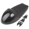 Selle de moto café racer noire avec coque arrière rigide, finition rainurée et fixation fournie